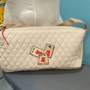 Tan quilted Mahjongg tile bags